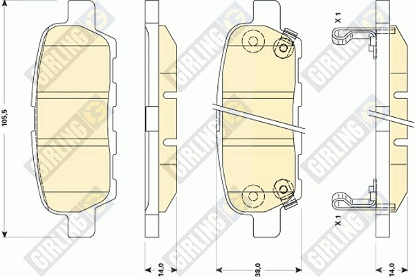 Brake Pad Set, disc brake (6135079)