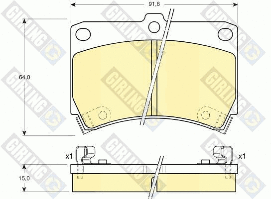 Brake Pad Set, disc brake (6110249)