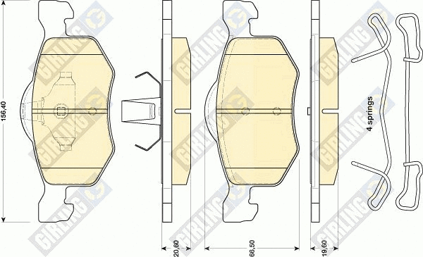 Brake Pad Set, disc brake (6117532)