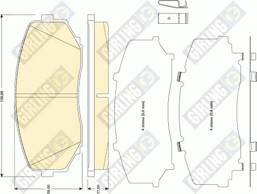 Brake Pad Set, disc brake (6134719)