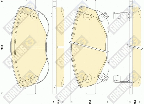 Brake Pad Set, disc brake (6135114)