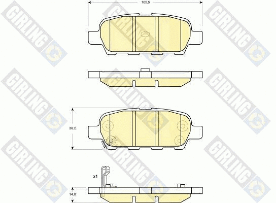Brake Pad Set, disc brake (6132949)