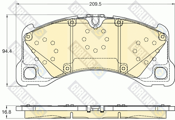 Brake Pad Set, disc brake (6120525)