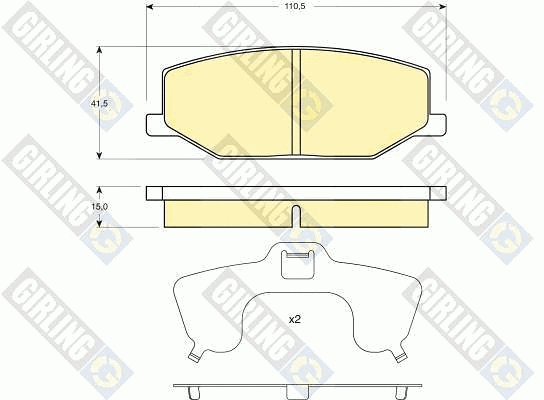 Brake Pad Set, disc brake (6132109)