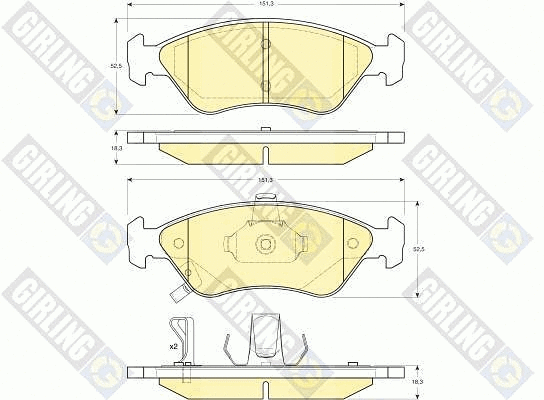 Brake Pad Set, disc brake (6131732)