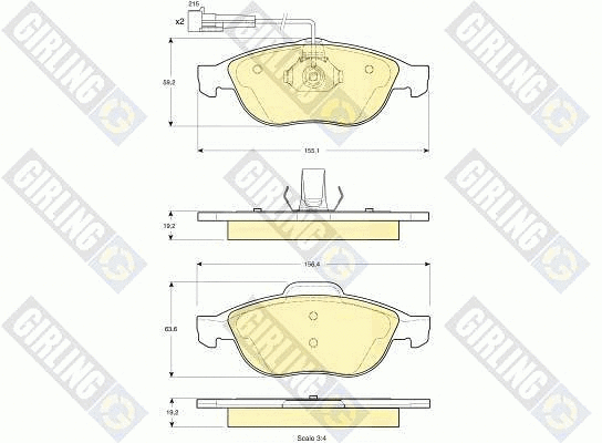 Brake Pad Set, disc brake (6113372)