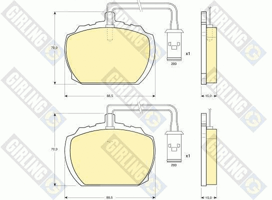 Brake Pad Set, disc brake (6107836)