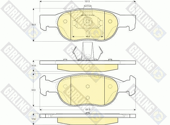 Brake Pad Set, disc brake (6113822)