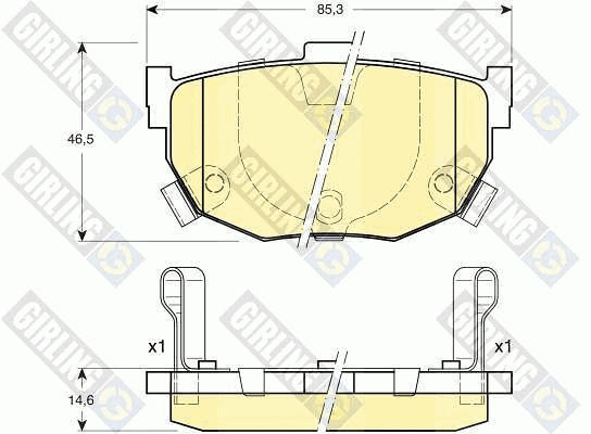 Brake Pad Set, disc brake (6131709)