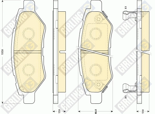 Brake Pad Set, disc brake (6146029)