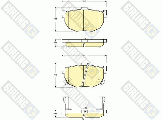 Brake Pad Set, disc brake (6133689)