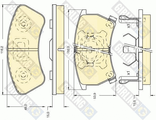 Brake Pad Set, disc brake (6107359)