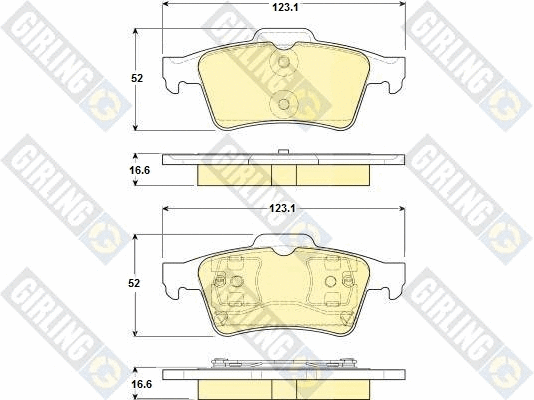 Brake Pad Set, disc brake (6114692)