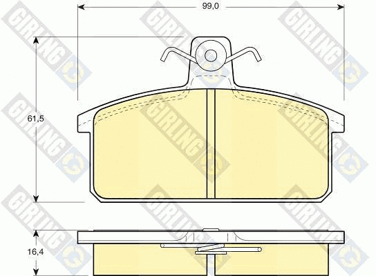 Brake Pad Set, disc brake (6106571)