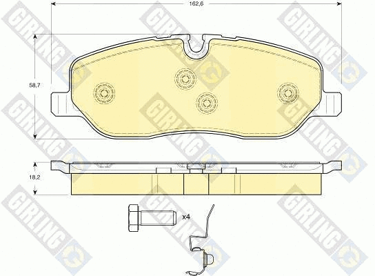 Brake Pad Set, disc brake (6116311)