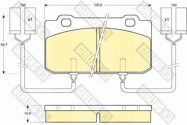 Brake Pad Set, disc brake (6109022)
