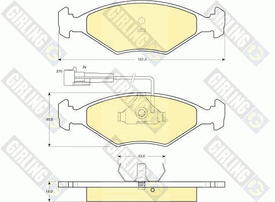 Brake Pad Set, disc brake (6113472)