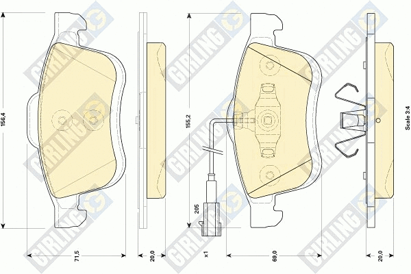 Brake Pad Set, disc brake (6118654)