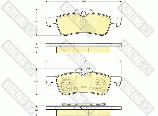 Brake Pad Set, disc brake (6115612)