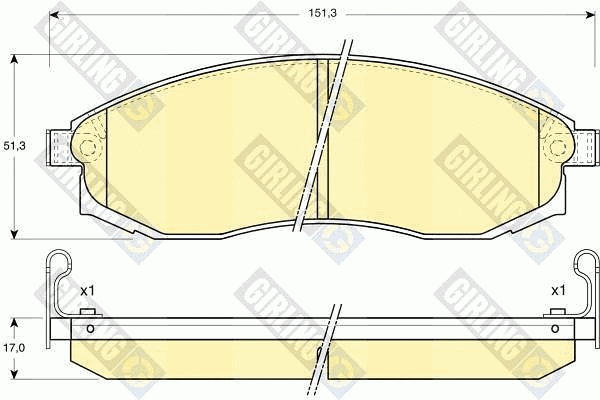 Brake Pad Set, disc brake (6131249)
