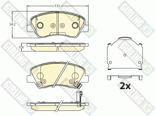 Brake Pad Set, disc brake (6136306)