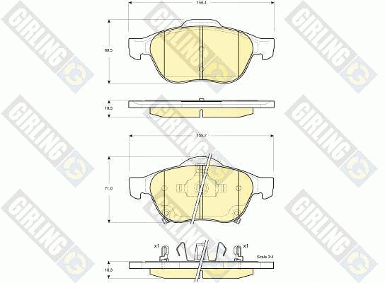 Brake Pad Set, disc brake (6133352)