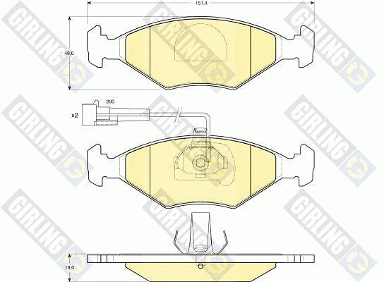 Brake Pad Set, disc brake (6113402)