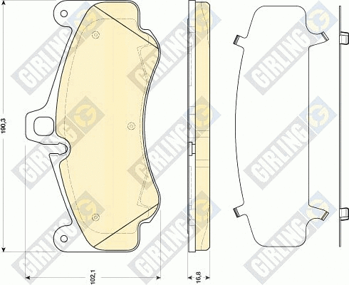 Brake Pad Set, disc brake (6118179)