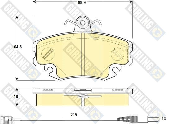 Brake Pad Set, disc brake (6114651)