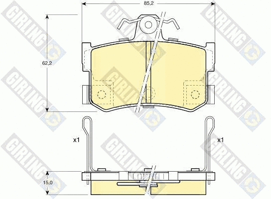 Brake Pad Set, disc brake (6111691)