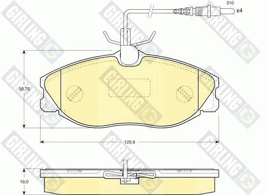 Brake Pad Set, disc brake (6111941)