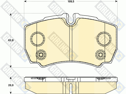 Brake Pad Set, disc brake (6119019)