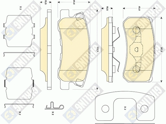 Brake Pad Set, disc brake (6146009)
