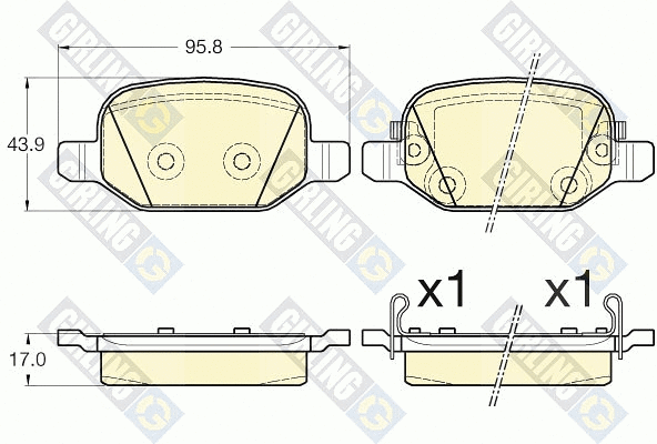Brake Pad Set, disc brake (6120021)