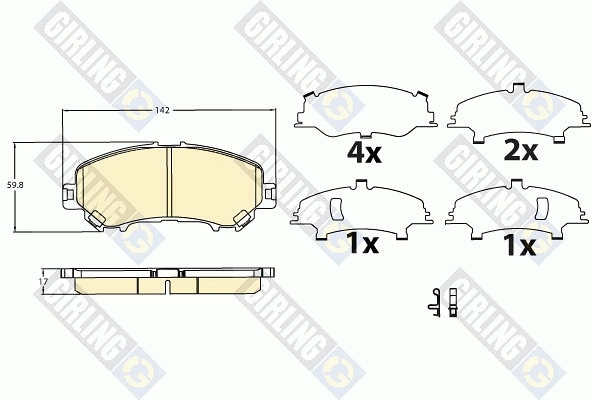 Brake Pad Set, disc brake (6136226)