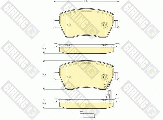Brake Pad Set, disc brake (6133961)