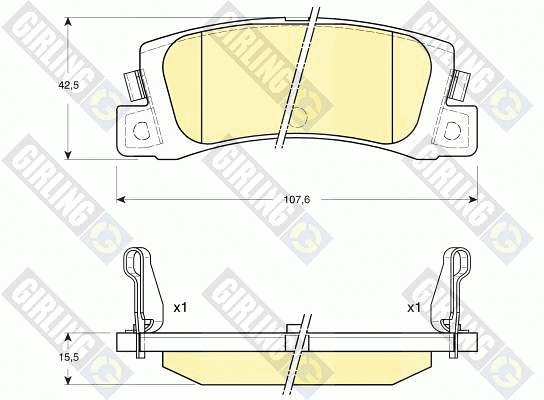 Brake Pad Set, disc brake (6133299)