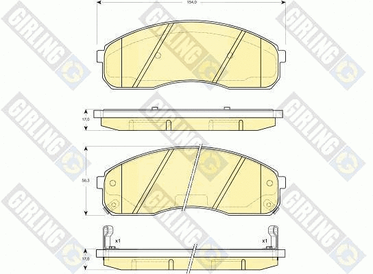 Brake Pad Set, disc brake (6133019)