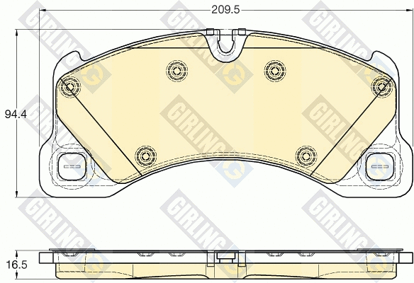 Brake Pad Set, disc brake (6119695)