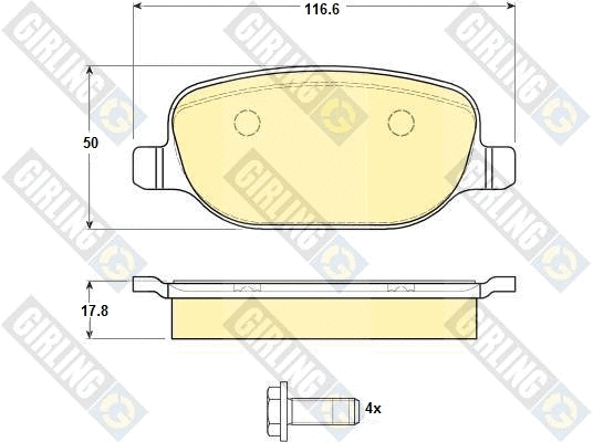 Brake Pad Set, disc brake (6114901)