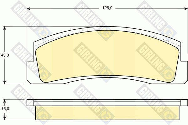 Brake Pad Set, disc brake (6102653)