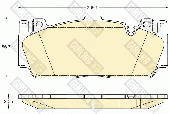 Brake Pad Set, disc brake (6120205)