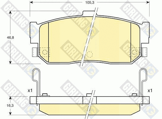 Brake Pad Set, disc brake (6131819)