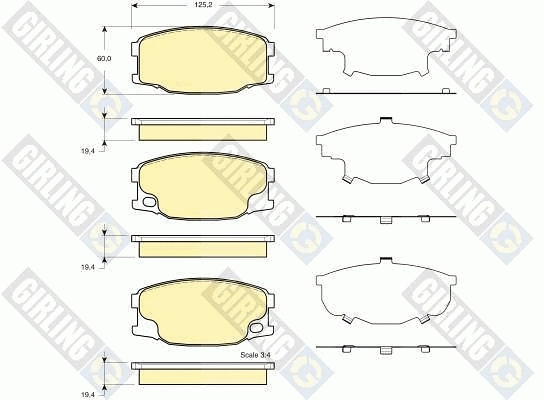 Brake Pad Set, disc brake (6133889)