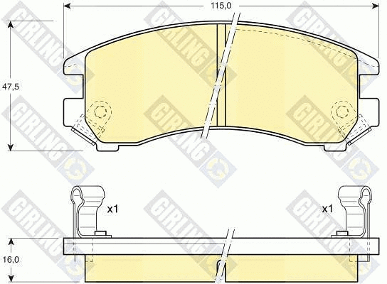 Brake Pad Set, disc brake (6108829)