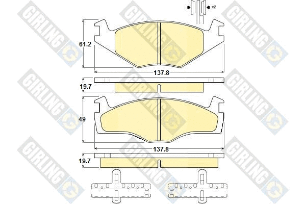 Brake Pad Set, disc brake (6104545)