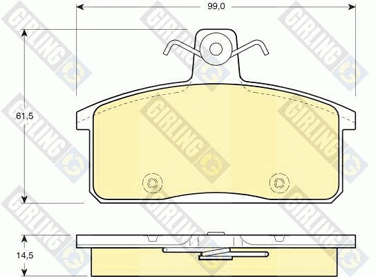 Brake Pad Set, disc brake (6132021)