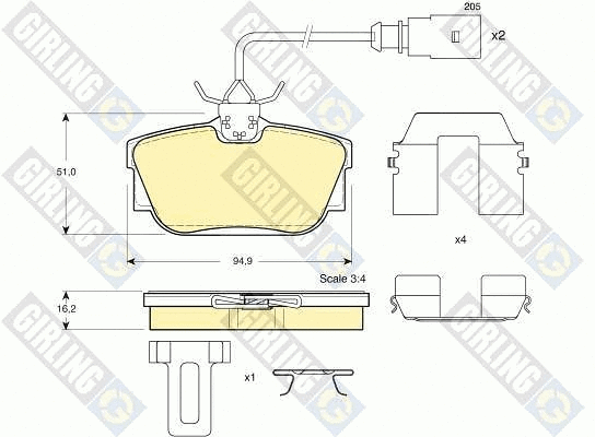 Brake Pad Set, disc brake (6113261)