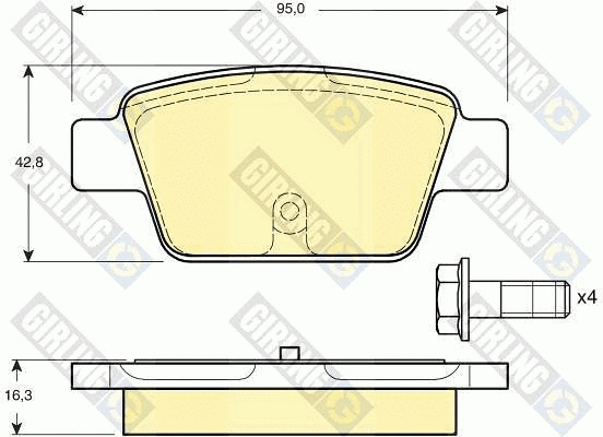 Brake Pad Set, disc brake (6114854)