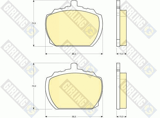 Brake Pad Set, disc brake (6103406)